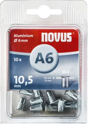 Produktbild von NOVUS Nietmutter M 4 X 10,5 ALU 10ST