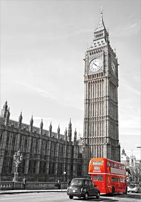 Produktbild von Wallario Poster - London Red Bus, Kunstdruck Größe: 70 x 100 cm