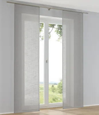 Produktbild von Schiebevorhang Boston in Leinenoptik uni anthraziit ca. 60 * 245 cm (1 Stück)
