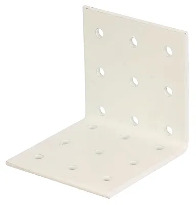 Produktbild von Lochplattenwinkel 60x60x60mm weiß Alberts 330774 Metall Winkelverbinder