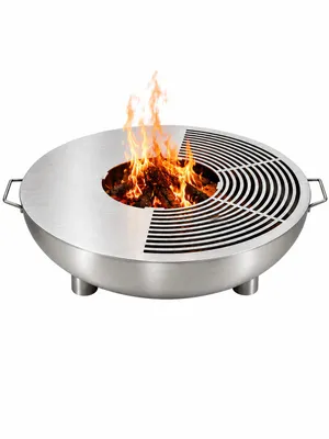 Produktbild von Grillplatte 61 cm für Feuerschale 60 cm Edelstahl Grillring Grill Plancha, KI-generiertes Bild