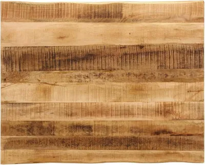 Produktbild von Tischplatte aus massivem Holz mit Baumkante 90x80x2,5 cm