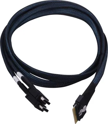 Produktbild von Adaptec Kabel 1x SFF8654 x8 -> 2x SFF8612 x4 (OCuLink) NVMe intern 0.8m Kabel SlimSAS -> OCuLink für NVMe Laufwerke
