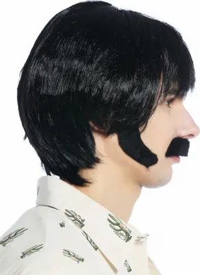 Produktbild von WIG ME UP Perücke Schnauzbart Koteletten Set schwarz retro 70er Jahre TV Bulle Cop 91872-P103