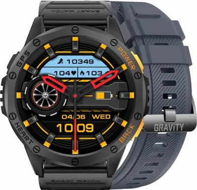 Immagine prodotto di Smartwatch da uomo GRAVITY GPS GT24-1 con cinturino in silicone nero + cinturino in silicone blu navy