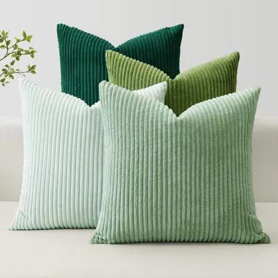 Immagine prodotto di Set di 4 federe per cuscini, 40x40 cm, colore verde bosco