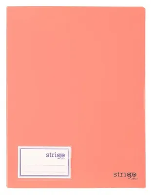 Image de Album de présentation A4, 30 pochettes, rose clair, STRIGO