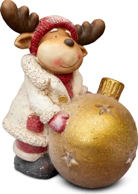 Produktbild von Solis Decor Dekofigur Rentier mit Weihnachtskugel