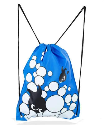 Produktbild von Turnbeutel Kinder und Jugend, Pooltasche, Schuhbeutel für Gym, Schule, sportliche Aktivitäten, Blau