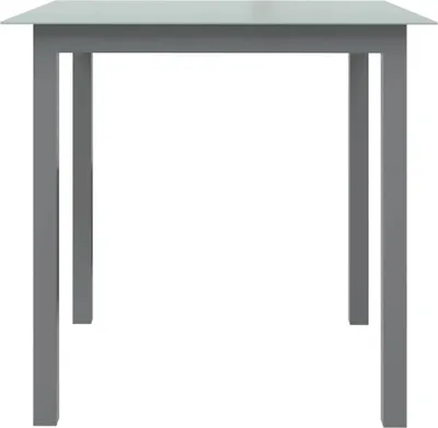 Obrázok produktu pre vidaXL Záhradný stôl Light Grey 80x80x74 cm Hliník a sklo