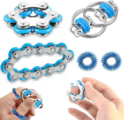 Produktbild von 5 Stück Fidget Toys Set, Anti Stress Spielzeug, Stressabbau Spielzeug, Fidget Toys Erwachsene, Skills Borderline, Skills Panikattacken, Für Kinder