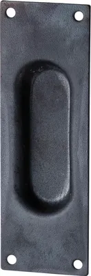 Produktbild von Schiebetürmuschel 40 x 120 mm gerade, Schwarzstahl