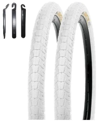 Immagine prodotto di 2 pneumatici Kenda K-907 Krackpot per biciclette BMX, misura 20 x 1,95 (50-406), colore bianco, inclusi leva pneumatici