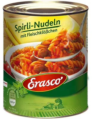 Immagine prodotto di Erasco Spirli con polpette al pomodoro 800 g