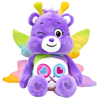 Produktbild von Care Bears Plüsch Kuscheltier 22cm - Butterfly Share Bear - buntes Spielzeug