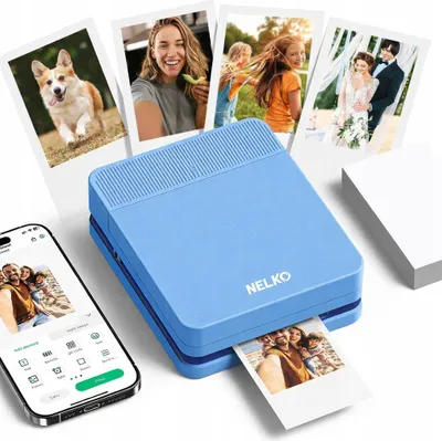 Obrázok produktu pre NELKO PP03 Bluetooth tlačiareň na farebné fotografie s rozlíšením 600 DPI pre smartfóny PP03 / modrá