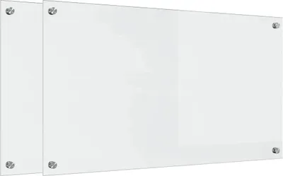 Obrázok produktu pre vidaXL Kuchynský splashback 2 ks Transparent 90 x 50 cm Tvrdené sklo