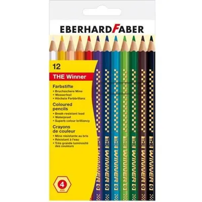 Produktbild von Buntstifte sechseckig 12 Farben sortiert