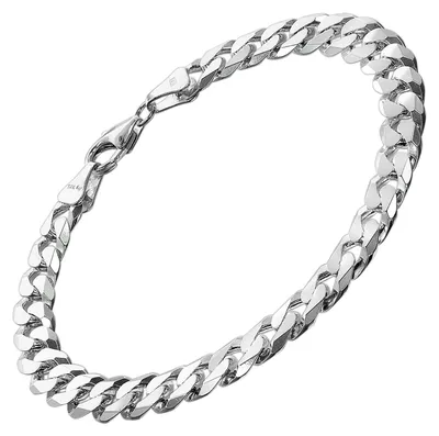 Produktbild von trendor 75138 Herren-Armband Silber 925 Panzerkette Breite 7,8 mm, 21 cm