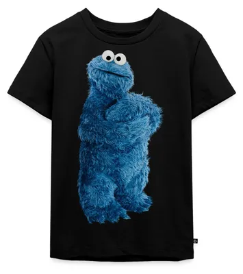 Produktbild von Spreadshirt Sesamstraße Krümelmonster Pose Kinder Premium T-Shirt, 98/104 (2 Jahre), Schwarz
