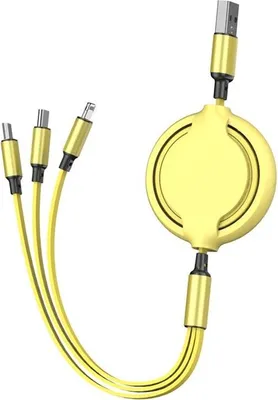 Image de Câble De Téléphone Co2, 3In1 Rétractable Micro Usb/ Vers Iphone/ Usb-C 0062