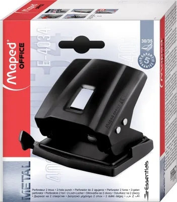Produktbild von Maped M403411, 30 Blätter, Schwarz, Metall, 8 mm, 5,5 mm, A4, US, A5, F3 x 8, A6, 3×8