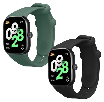 Produktbild von kwmobile 2x Uhrenarmband für Xiaomi Redmi Watch 4 / Watch 5 / Watch 5 eSIM Armband - Fitnesstracker Band Set aus TPU Silikon - Ersatzarmband