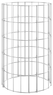 Produktbild von vidaXL Gabionen-Säule Rund Verzinkter Stahl Ø30x50 cm