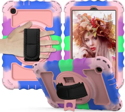 Productafbeelding van Tas voor Samsung Galaxy Tab A 8.4" met standaard en schouderband, in verschillende kleuren