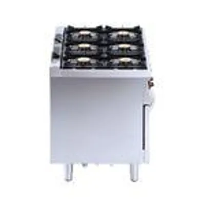 Produktbild von orange Gas-Herd Serie 70, 6 Brenner, mit Elektro-Backofen, 42 kW