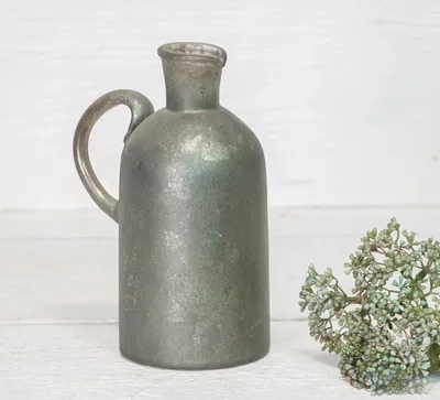 Produktbild von Grüne Glasvase im Krugdesign, H.16cm