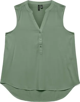 Produktbild von VERO MODA Ärmellose Bluse mit V-Ausschnitt und Knopfleiste Größe: M
