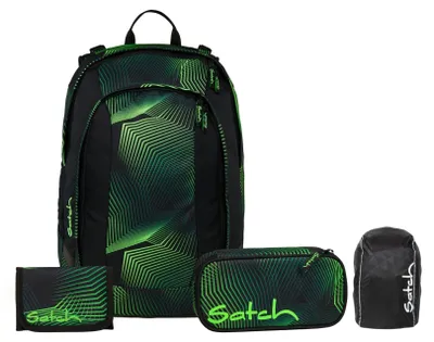 Produktbild von Satch, Schulrucksack-Set AIR Seismic Green 4-teilig