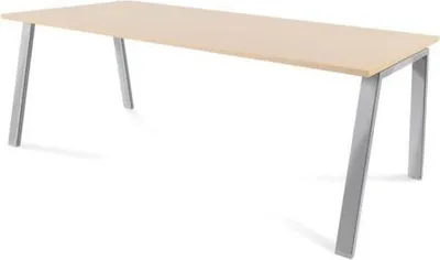 Produktbild von Schreibtisch Blanca BxTxH 200x100x73cm Gestell verchromt Platte Melamin buche