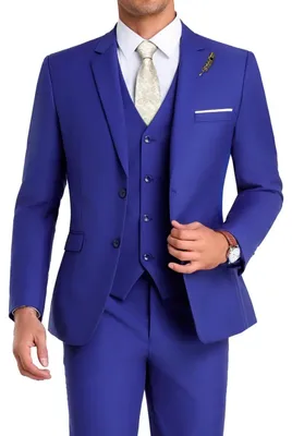 Immagine prodotto di Completi eleganti da uomo, set da tre pezzi, taglio slim fit, ideali per testimoni/sposini