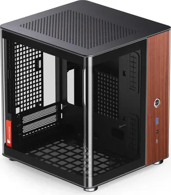 Zdjęcie produktu dla Obudowa Jonsbo TK-0 PC Mini-Tower Mini-ITX z hartowanego szkła i drewna