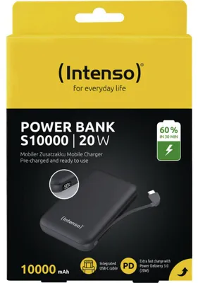 Produktbild von Intenso S10000, 10000 mAh, Lithium Polymer (LiPo), Grau