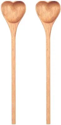 Produktbild von Holzlöffel Herzform klein 2er Set für Kräuter Zout