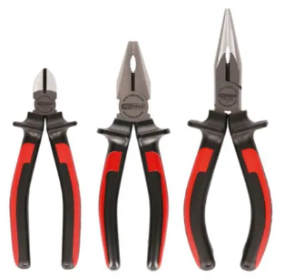 Image de Jeu de 3 pinces ERGOTORQUE® (coupante, universelle et bec demi-rond) - KS Tools - 115.1010
