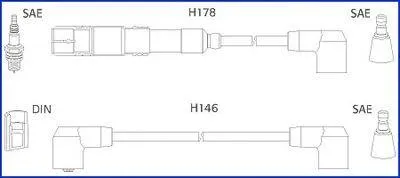 Produktbild von HITACHI 134756 Zündkabelsatz Zündleitungssatz