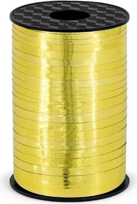Zdjęcie produktu dla Wstążka plastikowa, złoty, 5mm/225m