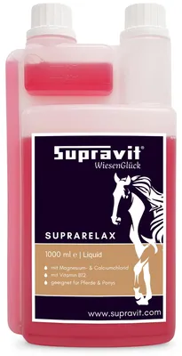 Produktbild von Supravit SupraRelax 1 Liter | Flüssiges Magnesium mit B12 Vitamin für Pferde | Zur Förderung von Entspannung und Stressreduktion bei Pferden