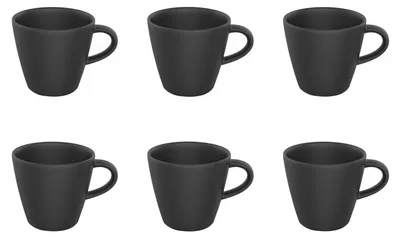 Produktbild von Villeroy & Boch Manufacture Rock 6er Set Kaffeetasse 160 ml schwarz Porzellan