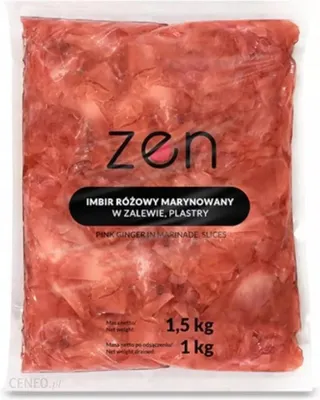 Zdjęcie produktu dla Imbir marynowany różowy do sushi 1,5kg - Zen