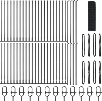 Produktbild von Möbel Geschweißter Drahtzaun mit 13 Flanschpfosten Grau 0,8x100 m Stahl - Metallzäune 3352615