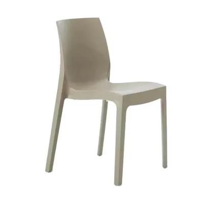 Produktbild von Stapelbarer Gartenstuhl aus Polypropylen Grand Soleil Rome für Innen und Außen - Beige