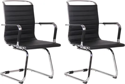 Produktbild von 2er Set Besucherstühle Balve Kunstleder schwarz