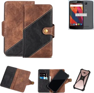 Produktbild von K-S-Trade Handy Hülle Schutz Hülle Schutzhülle Bookstyle Case kompatibel mit ZTE Blade L5 Handy Cover Hülle Schutztasche 1x