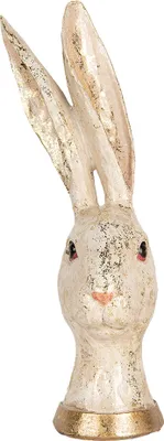 Produktbild von Clayre & Eef Dekorationsfigur Kaninchen 14x15x37 cm Beige Kunststoff