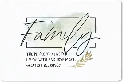Produktbild von MuchoWow® Schreibtischunterlage Zitate - Sprichwörter - Familie 60x40 cm - XXL Mauspad - Großes Mauspad